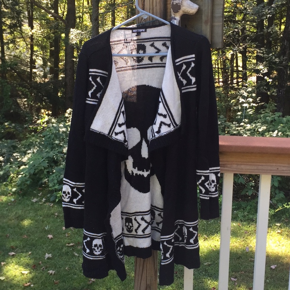 Hot Topic Band Skull Sweater